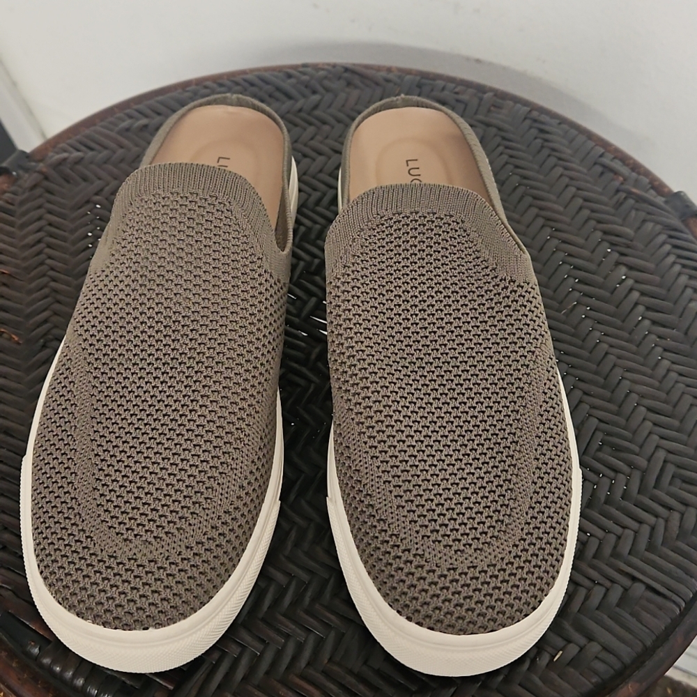 Lucky Brand Larlan Mule Slip On Shoes in Army Green Size 7.5 - Picture 5 of 9